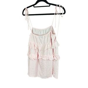Edikted Pink Ruffled Tiered Camisole